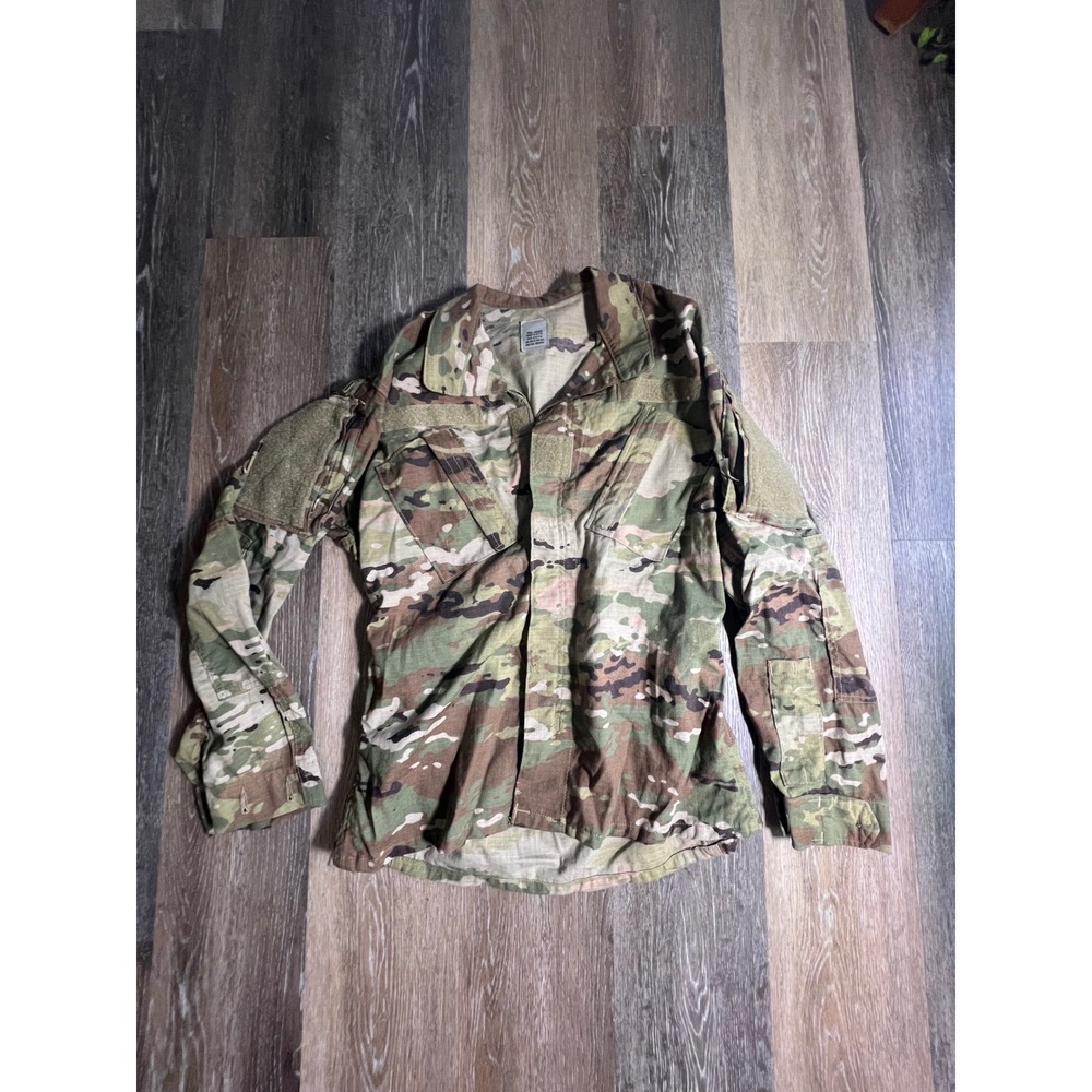 US Military OCP Multicam Combat Coat Mens Small Regular Camo ACU Field Jacket EX